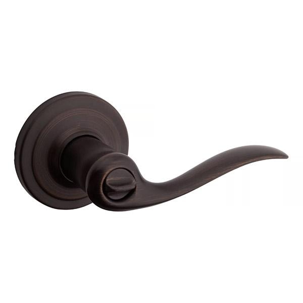 Kwikset: Tustin Entry Lever with Round Rose / Venetian Bronze  / with SmartKey Technology